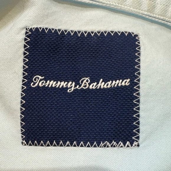 Tommy Bahama Silk Cotton Blend Size Large Light Aqua - Picture 3 of 5